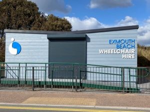 Beach wheelchair hire at Exmouth beach