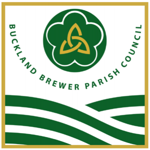 A new logo, in green, gold and white, for Buckland Brewer Parish Council